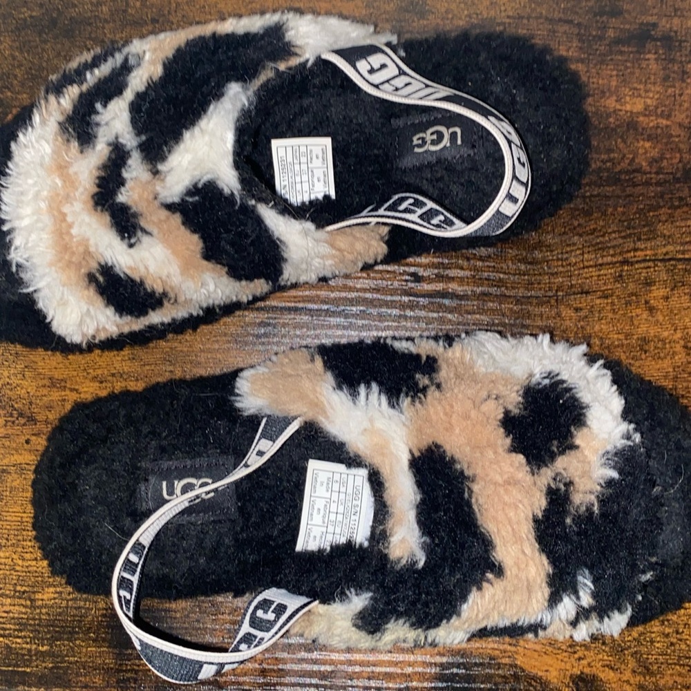 UGG cow print slippers